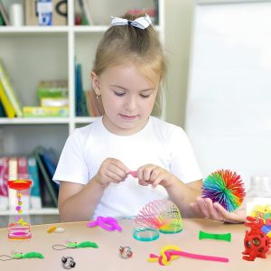 child playing with fidgets